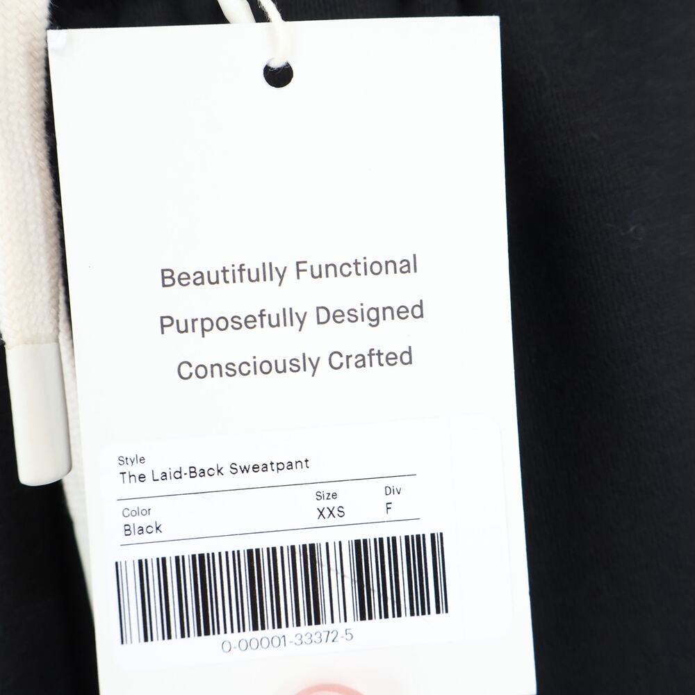 Everlane The Luxe Fleece Barrel Laid Back Sweatpant Black Size XXS NWT - Picture 5 of 8
